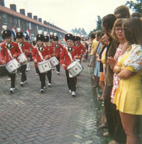 Drumband Espel eind jaren 70 begin jaren 80